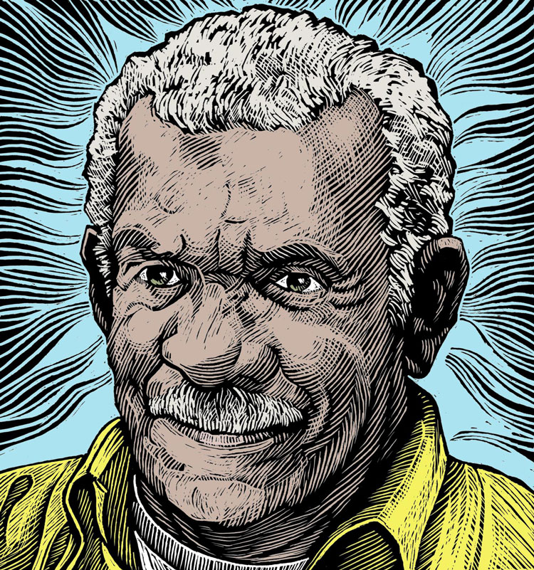 Derek Walcott (by Brian Gallagher)